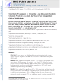 Cover page: Short-term progression of interstitial lung disease in systemic sclerosis predicts long-term survival in two independent clinical trial cohorts