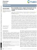 Cover page: Biocompatible metal–organic frameworks for the storage and therapeutic delivery of hydrogen sulfide