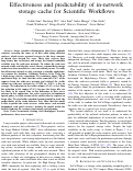 Cover page: Effectiveness and predictability of in-network storage cache for Scientific Workflows