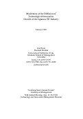 Cover page: Moderators of the Diffusion of Technological Innovation: Growth of the Japanese PC Industry