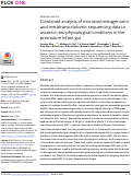 Cover page: Combined analysis of microbial metagenomic and metatranscriptomic sequencing data to assess in situ physiological conditions in the premature infant gut