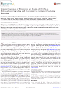 Cover page: Genome Sequence of Halomonas sp. Strain MCTG39a, a Hydrocarbon-Degrading and Exopolymeric Substance-Producing Bacterium