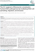 Cover page: The CS1 segment of fibronectin is involved in human OSCC pathogenesis by mediating OSCC cell spreading, migration, and invasion