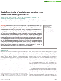 Cover page: Spatial proximity of proteins surrounding zyxin under force-bearing conditions