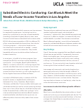 Cover page: Subsidized Electric Carsharing: Can BlueLA Meet the Needs of Low-Income Travelers in Los Angeles