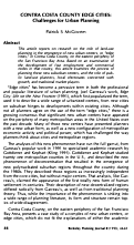 Cover page: Contra Costa County Edge Cities: Challenges for Urban Planning