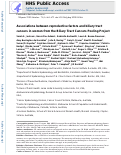 Cover page: Associations between reproductive factors and biliary tract cancers in women from the Biliary Tract Cancers Pooling Project