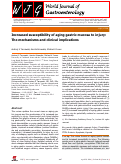 Cover page: Increased susceptibility of aging gastric mucosa to injury: The mechanisms and clinical implications