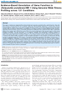 Cover page: Evidence-Based Annotation of Gene Function in Shewanella oneidensis MR-1 Using Genome-Wide Fitness Profiling across 121 Conditions