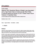 Cover page: Beneficial effects of weight loss associated with a high protein diet on cardiovascular risk profile, functional status and quality of life in obese heart failure patients: A feasibility study