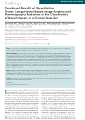 Cover page: Combined Benefit of Quantitative Three-Compartment Breast Image Analysis and Mammography Radiomics in the Classification of Breast Masses in a Clinical Data Set.