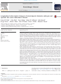 Cover page: Longitudinal white matter change in frontotemporal dementia subtypes and sporadic late onset Alzheimer's disease