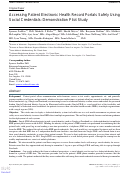 Cover page: Accessing Patient Electronic Health Record Portals Safely Using Social Credentials: Demonstration Pilot Study.