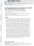 Cover page: Nonhomogeneous Markov chain for estimating the cumulative risk of multiple false positive screening tests