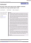 Cover page: Extinction debt and functional traits mediate community saturation over large spatiotemporal scales