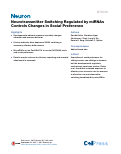 Cover page: Neurotransmitter Switching Regulated by miRNAs Controls Changes in Social Preference