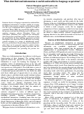 Cover page: What distributional information is useful and usable for language acquisition?