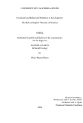 Cover page: Emotional and Behavioral Problems in Development: The Role of Implicit Theories of Emotion