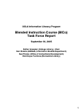 Cover page: UCLA Information Literacy Program.  Blended Instruction Course (BICo) Task Force Report