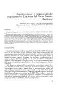 Cover page: Aspetti ecologici e biogeografici del popolamento a Diatomee del fiume Basento (Basilicata)