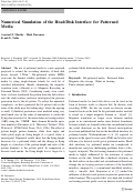 Cover page: Numerical Simulation of the Head/Disk Interface for Patterned Media