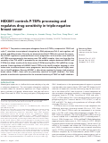 Cover page: HEXIM1 controls P-TEFb processing and regulates drug sensitivity in triple-negative breast cancer