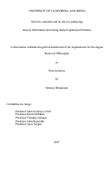 Cover page: Selective attention and its roles in enhancing sensory information processing and perceptual performance