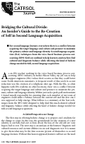 Cover page: Bridging the Cultural Divide: An Insider’s Guide to the Re-Creation of Self in Second Language Acquisition