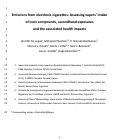 Cover page: Emissions from Electronic Cigarettes: Assessing Vapers’ Intake of Toxic Compounds, Secondhand Exposures, and the Associated Health Impacts