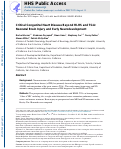 Cover page: Critical congenital heart disease beyond HLHS and TGA: neonatal brain injury and early neurodevelopment