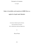 Cover page: Study of Instability and transition in MHD flows as applied to liquid metal blankets