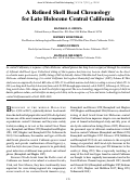 Cover page: A Re ned Shell Bead Chronology for Late Holocene Central California