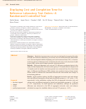 Cover page: Displaying Cost and Completion Time for Reference Laboratory Test Orders-A Randomized Controlled Trial.