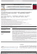 Cover page: Left ventricular area on non-contrast cardiac computed tomography as a predictor of incident heart failure – The Multi-Ethnic Study of Atherosclerosis