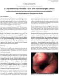 Cover page: A Case of Heterotopic Pancreatic Tissue at the Gastroesophageal Junction