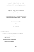 Cover page: Long-term English learner experiences : discovering pathways to success