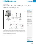 Cover page: Use of Busulfan to Condition Mice for Bone Marrow Transplantation