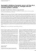 Cover page: Synergistic inhibition of prostate cancer cell lines by a 19- nor hexafluoride vitamin D3 analogue and anti-activator protein 1 retinoid