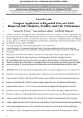 Cover page: Compost Application to Degraded Vineyard Soils: Effect on Soil Chemistry, Fertility, and Vine Performance