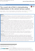 Cover page: The crucial role of Erk2 in demyelinating inflammation in the central nervous system