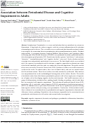 Cover page: Association between Periodontal Disease and Cognitive Impairment in Adults