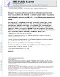 Cover page: Analysis of protein-altering variants in telomerase genes and their association with MUC5B common variant status in patients with idiopathic pulmonary fibrosis: a candidate gene sequencing study