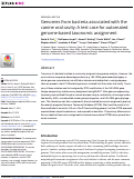 Cover page: Genomes from bacteria associated with the canine oral cavity: A test case for automated genome-based taxonomic assignment