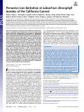 Cover page: Pervasive iron limitation at subsurface chlorophyll maxima of the California Current