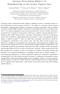 Cover page: Global non-linear effect of temperature on economic production