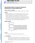 Cover page: Experimental estimates of compression heating and decompression cooling in ethylene glycol