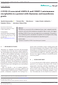 Cover page: COVID‐19‐associated AMPA‐R and CRMP‐5 autoimmune encephalitis in a patient with thymoma and myasthenia gravis