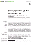 Cover page: Sex-Specific B Cell and Anti-Myelin Autoantibody Response After Peripheral Nerve Injury.