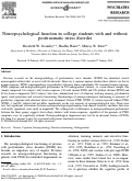 Cover page: Neuropsychological function in college students with and without posttraumatic stress disorder