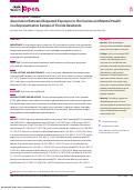 Cover page: Association Between Repeated Exposure to Hurricanes and Mental Health in a Representative Sample of Florida Residents